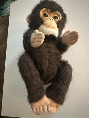 Vintage Hasbro Fur Real Furreal Friends Cuddle Chimp Newborn Monkey Tested………..